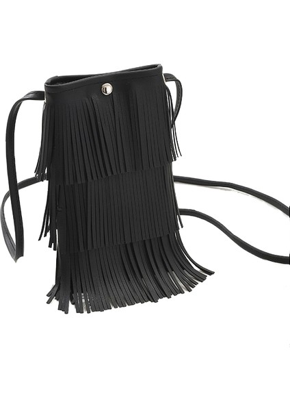 Bayanlar Retro Püskül Çanta Omuz Çantası Basit Messenger Telefon Çantası (Yurt Dışından)