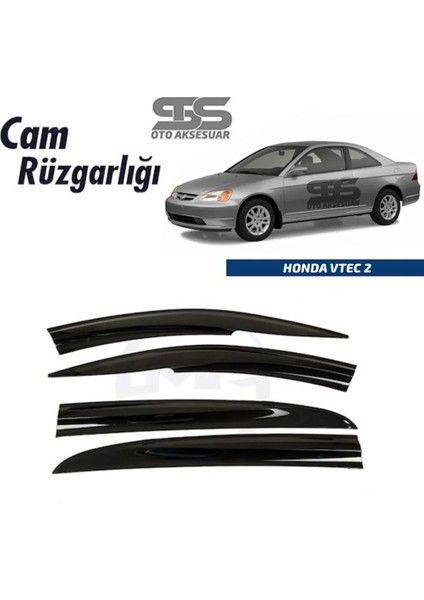 Cam Rüzgarlığı Honda V-Tec 2 2001-2006 Arası Mügen Tip Piano Black