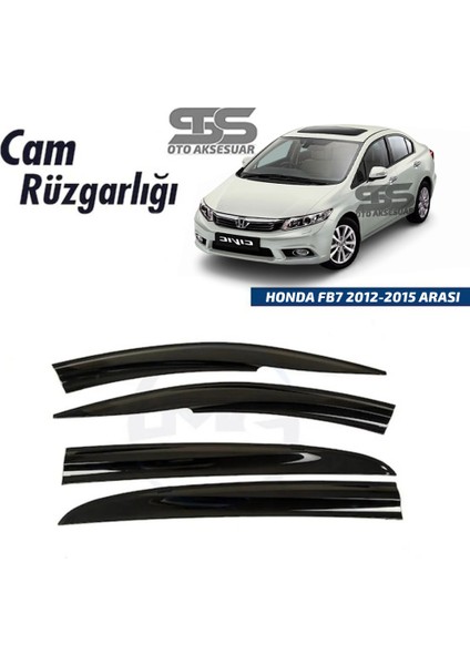 Cam Rüzgarlığı Honda Fb7 2012-2015 Arası Mügen Tip Piano Black