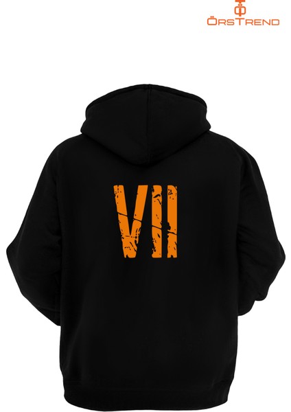 Resident Evil 7 Devil Baskılı 3 Iplik Unisex Siyah Kapüşonlu Sweatshirt modelleri
