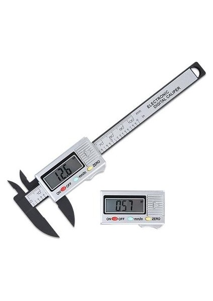 1 Adet Gümüş Veya Mavi LCD Vernier Caliper 0-100MM, Karbon Fiber Plastik Malzeme, Büyük Dijital Ekran, Metrik ve Inç Arasında Tek Anahtar Dönüşüm, Otomatik Kapatma (Yurt Dışından)