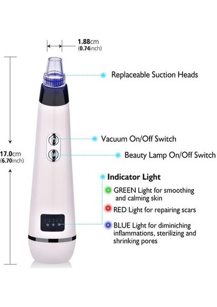 Blackhead Elektrikli Temizleyici Temizleme Yüzü Temiz Burun T Bölge Gözenek Vakum Akne Sivilcesi Vakum Çıkarıcı Emme Yüz Dermabrazyon | Elektrikli Yüz Temizleme Cihazları (Yurt Dışından) fiyatları