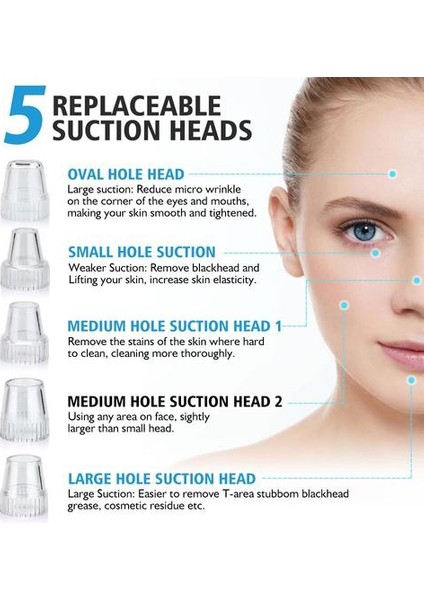 Blackhead Elektrikli Temizleyici Temizleme Yüzü Temiz Burun T Bölge Gözenek Vakum Akne Sivilcesi Vakum Çıkarıcı Emme Yüz Dermabrazyon | Elektrikli Yüz Temizleme Cihazları (Yurt Dışından) modelleri