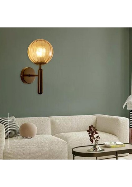 Kapalı Duvar Lambası, Yaratıcı Modern Minimalist Tarzı, 6102 Çizgiler Ve Amper; Amber Cam Abajur (Yurt Dışından)