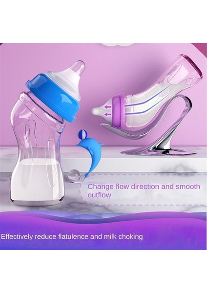 180ML/240ML 0-3 Aylık Biberon, Sıcaklık Algılayan Geniş Kalibreli Cam Anti-Güz Anti-Flatulans Yeni Doğan Şişeler Için Uygun Süt Anti-Külçe Süt (Yurt Dışından) modelleri