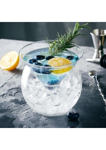 Ayırt Edici Moleküler Mixoloji Buzlu Kokteyl Kristal Cam Bar Salon Partisi Martini Içme Koni Küresel Şarap Bardağı Seti | Kokteyl Cam (Yurt Dışından)