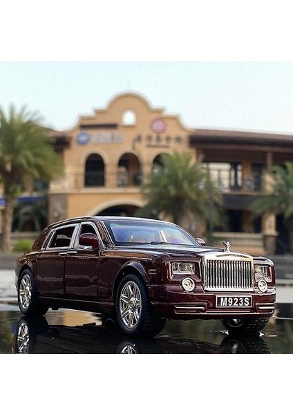 (Kırmızı) 1:24 Rolls-Royce Phantom Alaşım Araba Modeli Diecasts Araçlar Oyuncak Araba Yüksek Simülasyon Çocuk Oyuncak (Yurt Dışından)