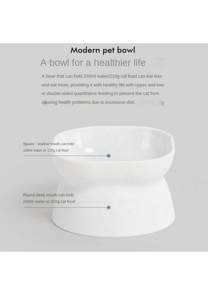 Pet Malzemeleri Cat Bowl, Servikal Omurga, Eğik Ağız, Anti-Overdourning Içme Kasesi (Yurt Dışından) modelleri