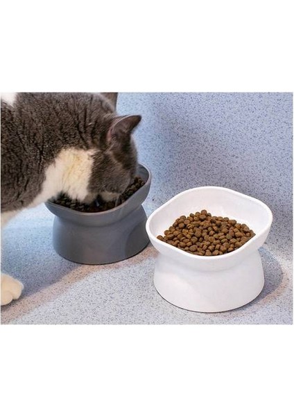 Pet Malzemeleri Cat Bowl, Servikal Omurga, Eğik Ağız, Anti-Overdourning Içme Kasesi (Yurt Dışından) fırsatları