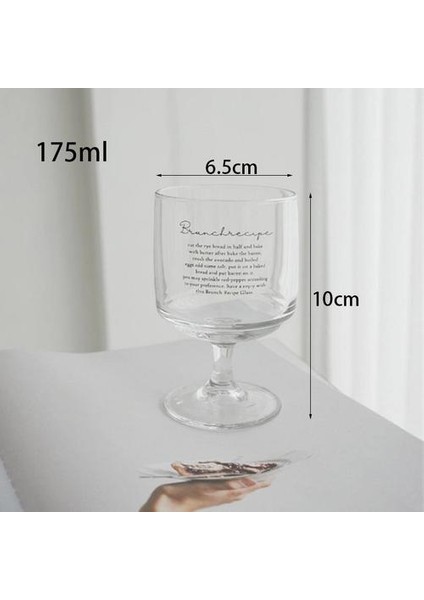 175 ml Kore Şeffaf Kadeh Cam Fincan Yazı Yoğurt Suyu Tatlı Dondurma Bardak Bar Kokteyl Cam Ev Cafe Drinkware | Şeffaf (Yurt Dışından) fırsatları
