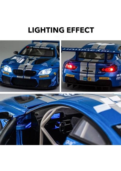 Yeni 1:24 M6 Gt3 Le Mans Yarış Ücretsiz Tekerlek Yüksek Parlak Spor Yarış Modeli Oyuncak Die Döküm Metal Alaşım Minyatür Erkek Hediye | Diecasts & Amp;oyuncak Araçlar (Mavi) (Yurt Dışından) modelleri