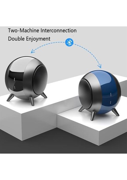 Bluetooth 5.0 Hoparlörler Yeni Metal Stereo Taşınabilir Hoparlör Şarj Müzik Subwoofer Süper Bas Stokta | Açık Hoparlörler (Mavi) (Yurt Dışından) fiyatları