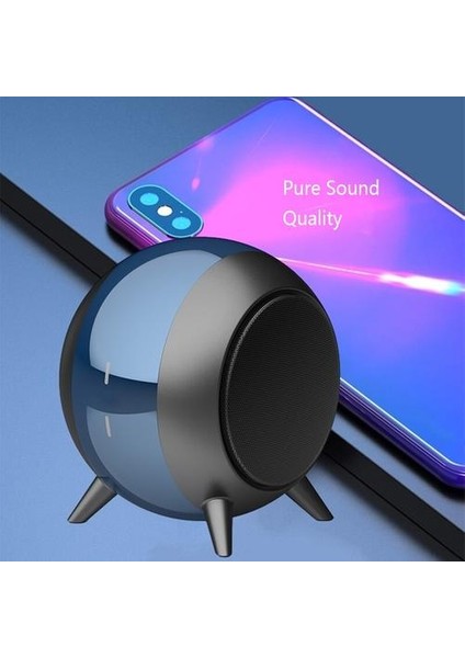Bluetooth 5.0 Hoparlörler Yeni Metal Stereo Taşınabilir Hoparlör Şarj Müzik Subwoofer Süper Bas Stokta | Açık Hoparlörler (Mavi) (Yurt Dışından) modelleri