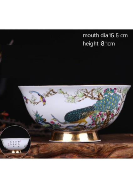 Jingdezhen Seramik Antika Kase Sofra Ev Kase Erişte Kase Altın Boyalı Büyük Pirinç Kase Çorba Kase Yüksek Ayak Kase | Kaseler (Yurt Dışından) fiyatları