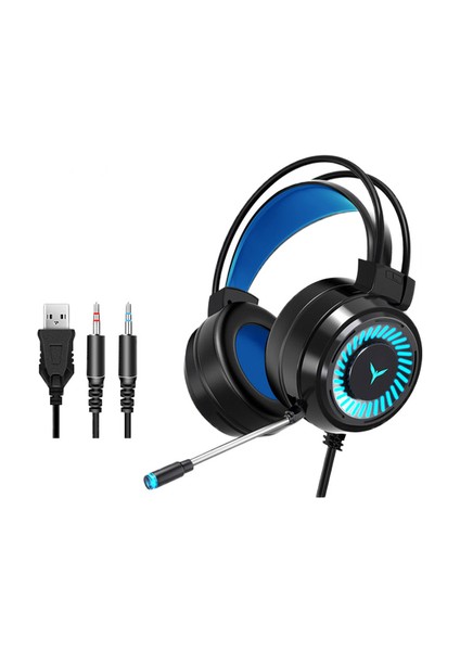 Oyun Kulaklıklar Gamer Kulaklıklar Surround Ses Stereo Kablolu Kulaklık USB Mikrofon Renkli Işık Pclaptop Oyun Kulaklık | Kulaklık / Kulaklık (Yurt Dışından)