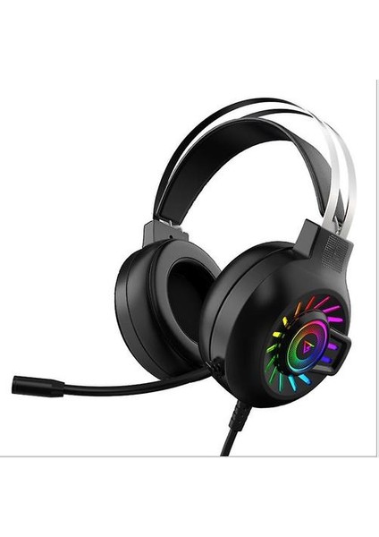 Rgb LED Oyun Kulaklık Pc Mac Nintendo Anahtarı Dizüstü Ps4 Xbox One (Siyah) (Yurt Dışından)