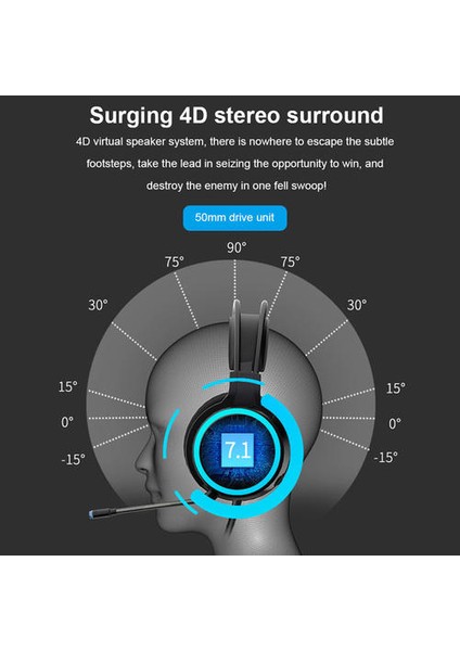 Oyun Kulaklıklar Gamer Kulaklıklar Surround Ses Stereo Kablolu Kulaklık USB Mikrofon Renkli Işık Pclaptop Oyun Kulaklık | Kulaklık / Kulaklık (Yurt Dışından)