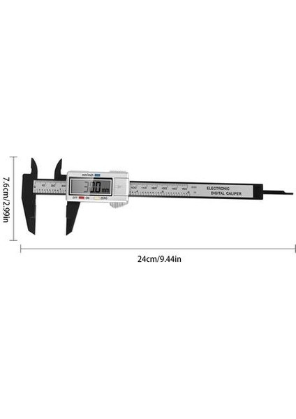 1 Pack Siyah Veya Gümüş LCD Vernier Caliper 0-150MM, Plastik Malzeme, Elektronik Dijital Ekran, Metrik ve Inç Arasında Tek Anahtar Dönüşüm, Ölçülebilir Derinlik (Yurt Dışından)