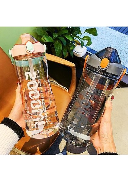 1500 ml Büyük Kapasiteli Taşınabilir Taşınabilir Saman Sızdırmaz Spor Su Şişesi (Siyah) (Yurt Dışından) fiyatları