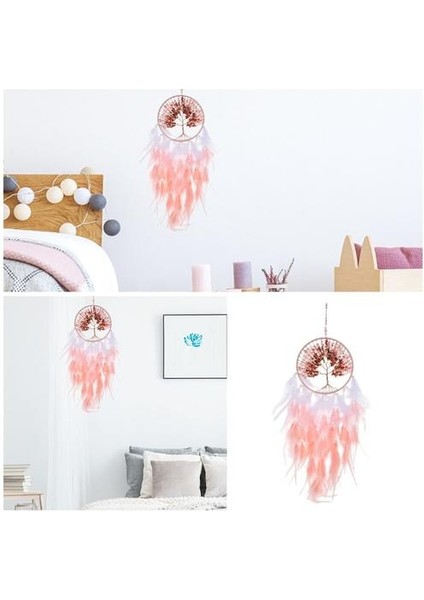 1 Adet Dream Catcher Tüy Kolye Duvar Asılı Dreamcatcher Ev Dekor | Rüzgar Çanları ve Amp;asılı Süslemeler (16 cm * 70CM) (Yurt Dışından)