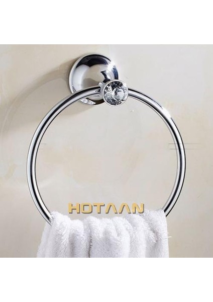 Havlu Yüzük Krom Banyo Havlu Tutucu, Paslanmaz Çelik Duvara Monte Yuvarlak Havlu Yüzükler Kristal Havlu Askısı Banyo Aksesuarları | Havlu Yüzükler (Yurt Dışından) fiyatları