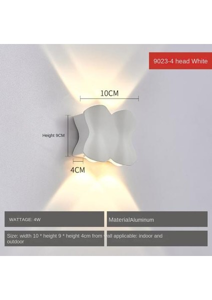 Açık Duvar Işık, Yaratıcı Stil, 4w Sıcak Işık, Su Geçirmez, 4 Işın Işık Kaynağı (Yurt Dışından)