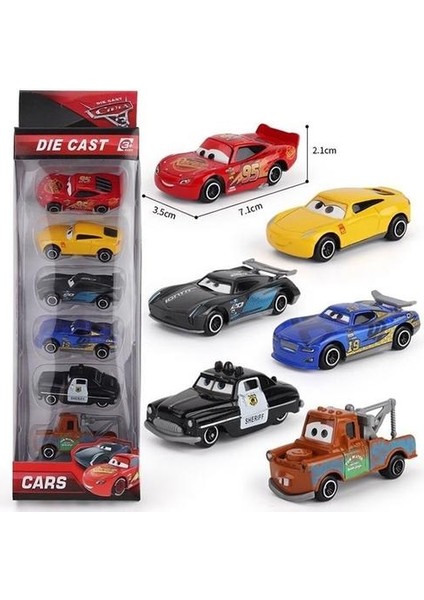 6 Adet / Takım Disney Pixar Arabalar 3 Oyuncak 1:55 Diecast Araç Metal Alaşım Arabalar Yıldırım Mcqueen Model Araba (Yurt Dışından)