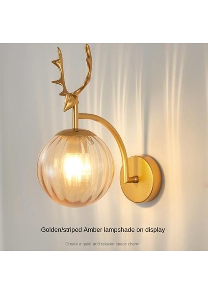 Kapalı Duvar Lambası, Yaratıcı Modern Minimalist Tarzı, 6104 Çizgiler Ve Amper; Amber Cam Abajur (Yurt Dışından)