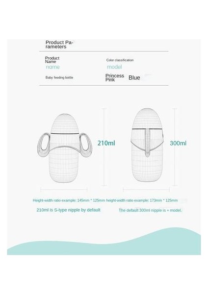 210ML/300ML Besleme Şişesi, Yeni Doğan Ppsu Damla Dirençli Plastik Geniş Kalibreli Anti-Colic, Sütten Kesilen Biberon Için Uygun (Yurt Dışından) fiyatları