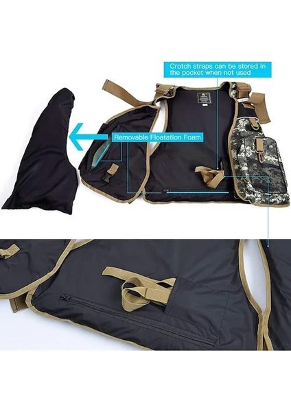 Erkekler Fly Balıkçılık Yelek Açık Yansıtıcı Şeritler Ayarlanabilir Boyutu Çok Cepler Yaşam Yelek / Gile Sonbahar / Sonbahar Bahar Yaz Spor | Balıkçılık Yeleleri (Yurt Dışından) fiyatları