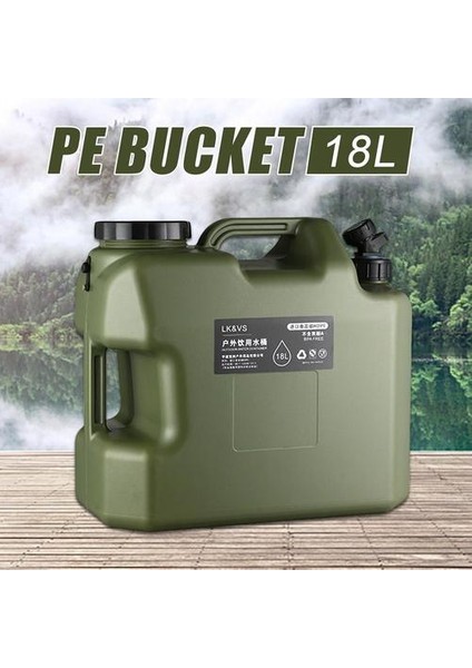 18L Açık Kamp Piknik Su Kova Çanta Musluk Taşınabilir Araba Sürüş Su Deposu Teneke Kutu Konteyner Hiking Trekking | Su Torbaları (Yurt Dışından) fırsatları