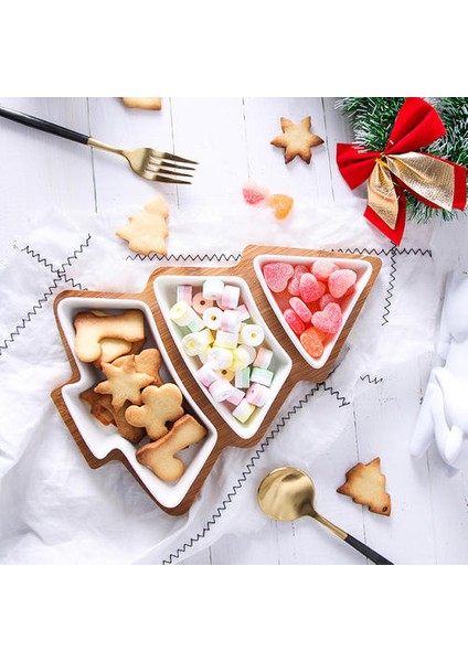 Noel Ağacı Plaka Mutfak Yemek Tabakları Porselen Yemek Seti Kemik Çini Meyve Servis Tepsi Salatası Yemekleri Seramik Ahşap Tabak | Bulaşıklar ve Amp;tabaklar (Yurt Dışından) fiyatları