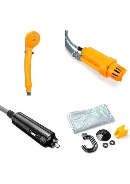 Taşınabilir Kamp Duş 12 V Elektrikli Açık Su Torbaları Araba Yıkama 12 V Kamp Banyo Duş Çantası Pompası Kamp Açık Hiking | Su Torbaları (Yurt Dışından) indirimleri