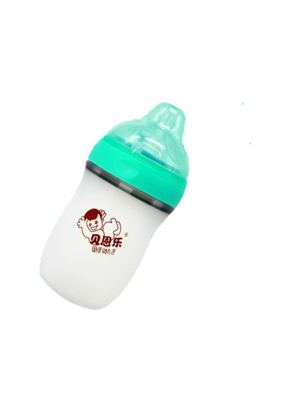 260ML Silikon Besleme Şişesi, Süper Geniş Ağız Silikon Doğal Süt Hissi Besleme Şişesi (Yurt Dışından)