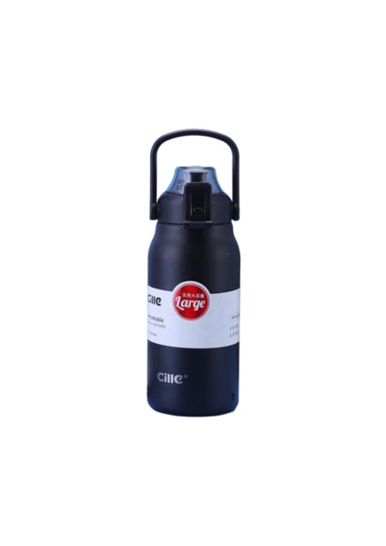 1300ML/1700ML Termos Kupası Çocuklar Için Termos Kupası Büyük Kapasiteli Paslanmaz Çelik Saman ile Açık Hava Sporları Için Uygun Termos Kupası Taşıyabilir (Yurt Dışından)