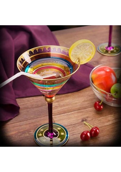 Avrupa El Boyalı Şarap Gözlük Kurşunsuz Kişilik Kokteyl Cam Goblet Bar Otel Düğün Parti Drinkware Ev Dekor Hediye | Kokteyl Camı (Yurt Dışından) fırsatları