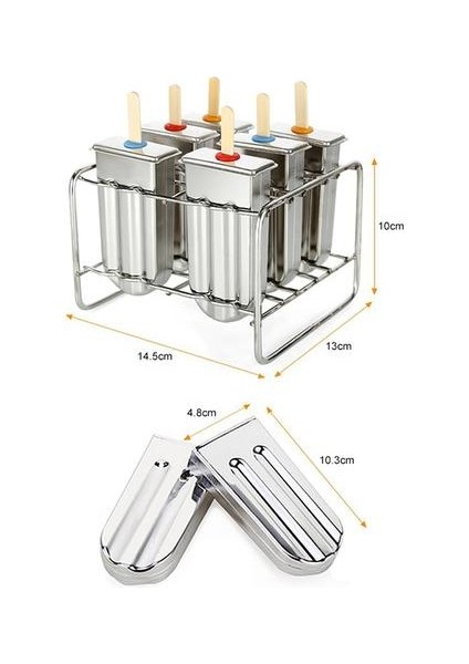 Paslanmaz Çelik Popsicle Kalıp Rafı Buz Lolly Kalıp Dondurulmuş Lolly Popsicle Maker Popsicle Tutucu ile Ev Yapımı Dondurma Kalıp | Dondurma Makineleri (Yurt Dışından) modelleri