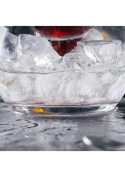 Moleküler Mikoloji Interlayer Üçgen Kokteyl Buzlu Kristal Şarap Cam Koni Martini Küresel Seti Barmen Özel Içme Kupası | Kokteyl Camı (Yurt Dışından)