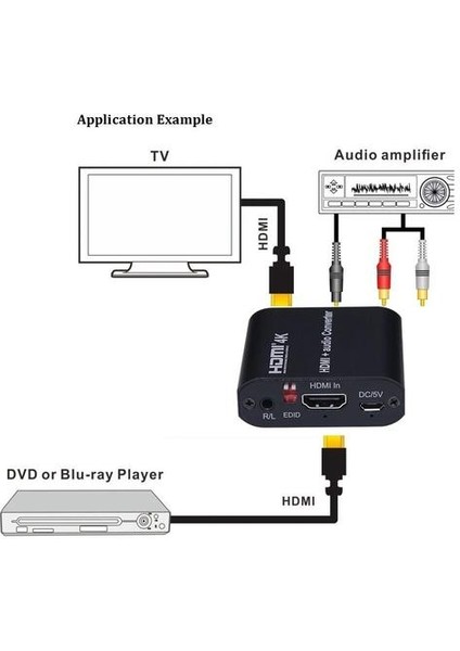4 K HDMI Ses Extractor Splitter HDMI Toslınk Spdıf Koaksiyel Ses Dönüştürücü HDMI HDMI + Dijital Ses Hdtv Monitör Için | HDMI Kabloları (Yurt Dışından)