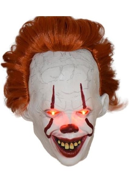 It Maske LED Cadılar Bayramı Pennywise Palyaço Headgear Maske Korku Sahneleri (Yurt Dışından)