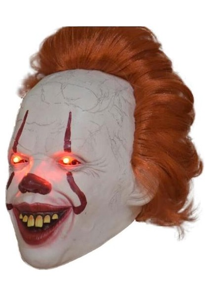 It Maske LED Cadılar Bayramı Pennywise Palyaço Headgear Maske Korku Sahneleri (Yurt Dışından) fiyatları
