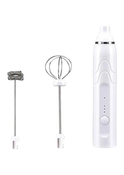 USB Şarj Edilebilir Çift Bahar Çırpma Elektrikli Süt Frother Paslanmaz Çelik Manuel Içecek Mikser Mutfak Aletleri Pişirme Aksesuarları | Yumurta Çırpıcı (Yurt Dışından)