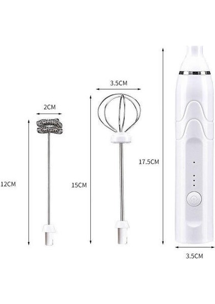 USB Şarj Edilebilir Çift Bahar Çırpma Elektrikli Süt Frother Paslanmaz Çelik Manuel Içecek Mikser Mutfak Aletleri Pişirme Aksesuarları | Yumurta Çırpıcı (Yurt Dışından)