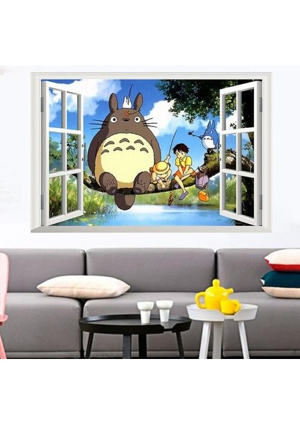 Anime Totoro Çocuk Odası Duvar Çıkartmaları 70X50CM (Yurt Dışından) fiyatları