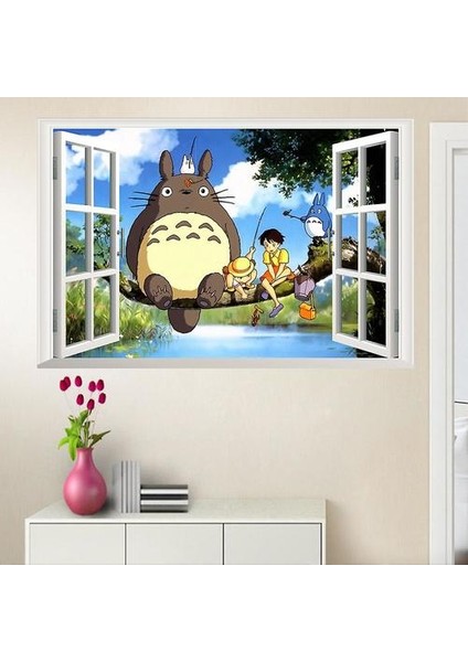 Anime Totoro Çocuk Odası Duvar Çıkartmaları 70X50CM (Yurt Dışından) modelleri
