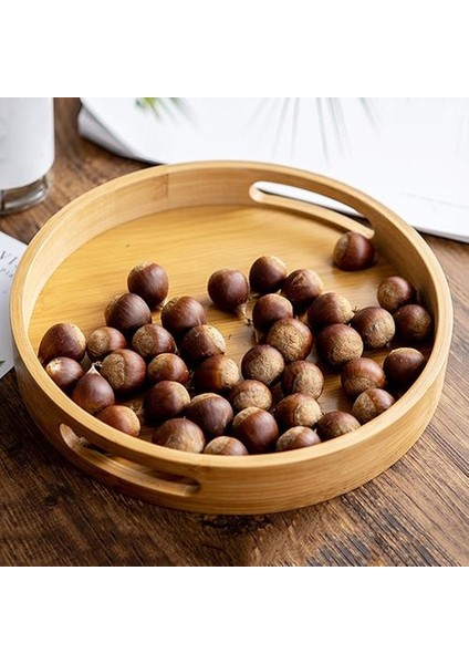 Yuvarlak Katı Ahşap Çay Masa Tepsisi Kahve Snack Yiyecek Yemekler Çin Çay Servis Tepsi Dikdörtgen Geleneksel Bambu Kung Fu Tepsi | Depolama Tepsileri (Yurt Dışından) fiyatları