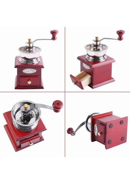 Retro Tasarım Kahve Öğütücü Kahve Çekirdeği El Öğütücü Ahşap Narin Şekil Manuel Değirmen Ev Mutfak Ofis Taşlama Aracı | Elektrikli Kahve Öğütücüler (Yurt Dışından) fırsatları
