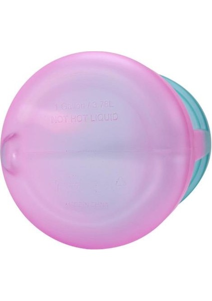 Degrade Plastik Büyük Kapasiteli Su Şişesi Saman Su Şişesi (Greenpurple) (Yurt Dışından) fırsatları