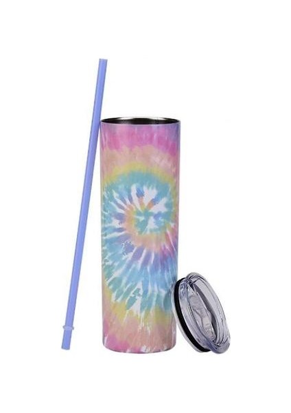 Üçlü Yalıtımlı Paslanmaz Çelik Tumbler Tie Boya Popüler Sanat Tabakası Bardaklar (Renkli) (Yurt Dışından)