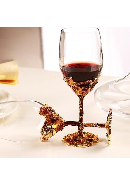 1 Adet Kristal Şarap Kadeh Gözlük Emaye Cam Bardak Ev Goblet Bar Şarap Konteyner | Eski Moda Cam (Yurt Dışından) fırsatları